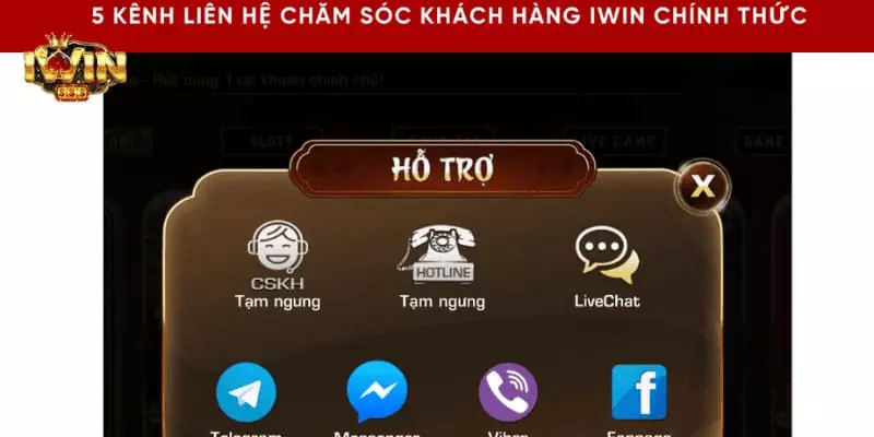 Người chơi có thể liên hệ đến IWIN qua live chat